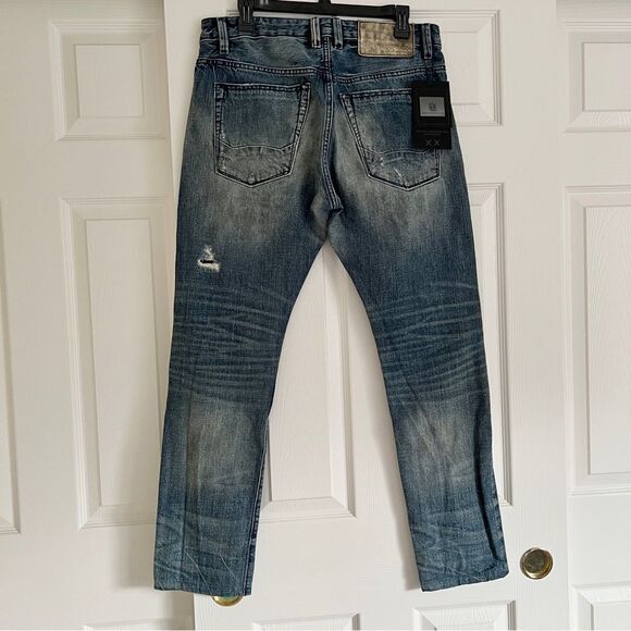 Cult of Individuality Punk Distressed Rockabilly Slim Jeans W32 MSRP $249 - Picture 2 of 15